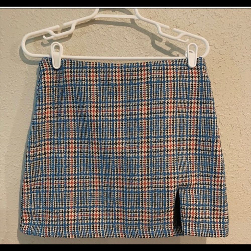 Forever 21 plaid red blue skirt